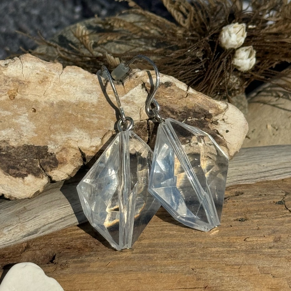 Cute clear handmade earrings